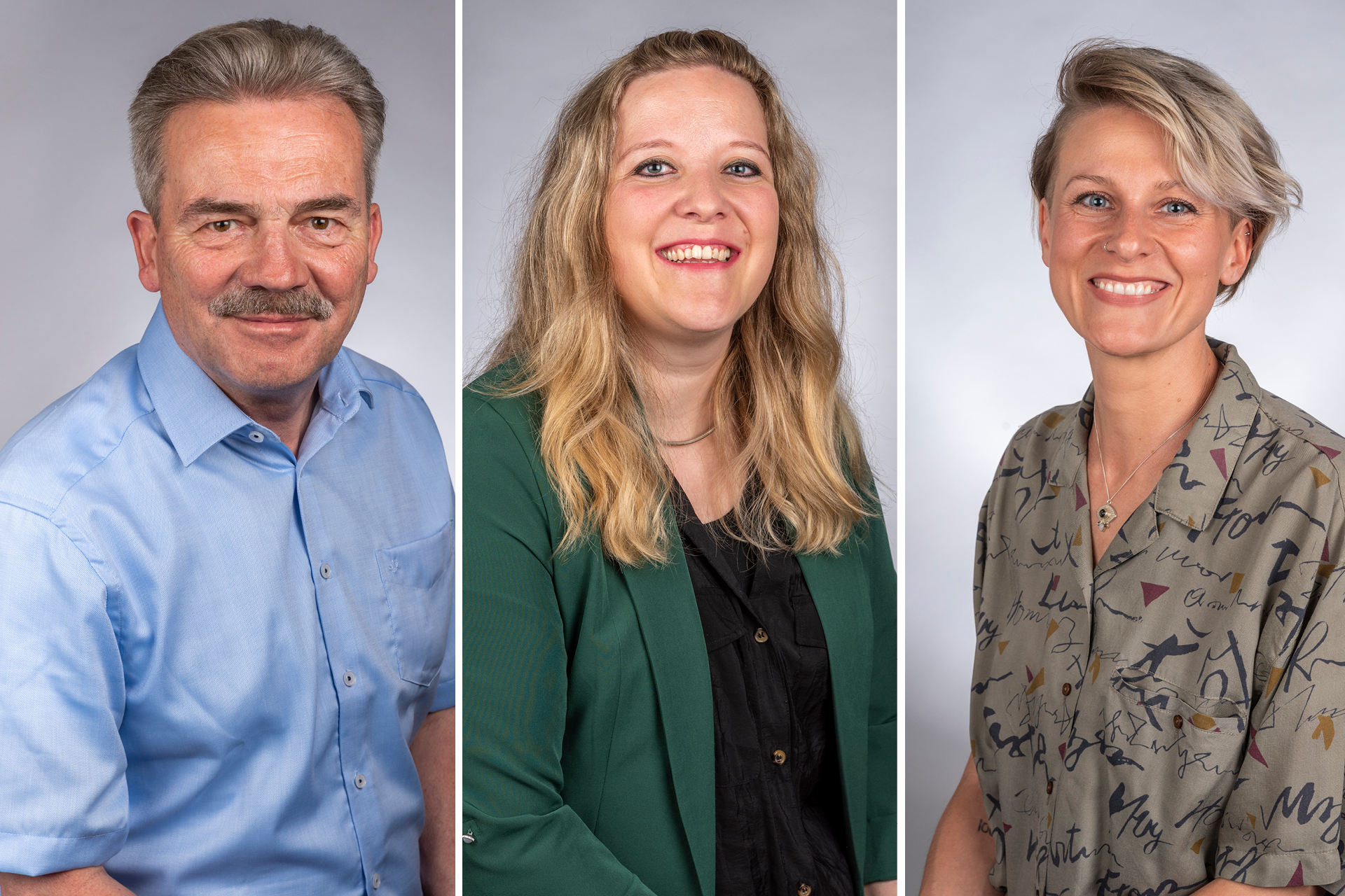 Andreas Ritschard (SP, bisher), Nathalie Günter (SP, neu) und Zina Uberti (parteilos, neu) schaffen den Sprung in den Gemeinderat Interlaken.